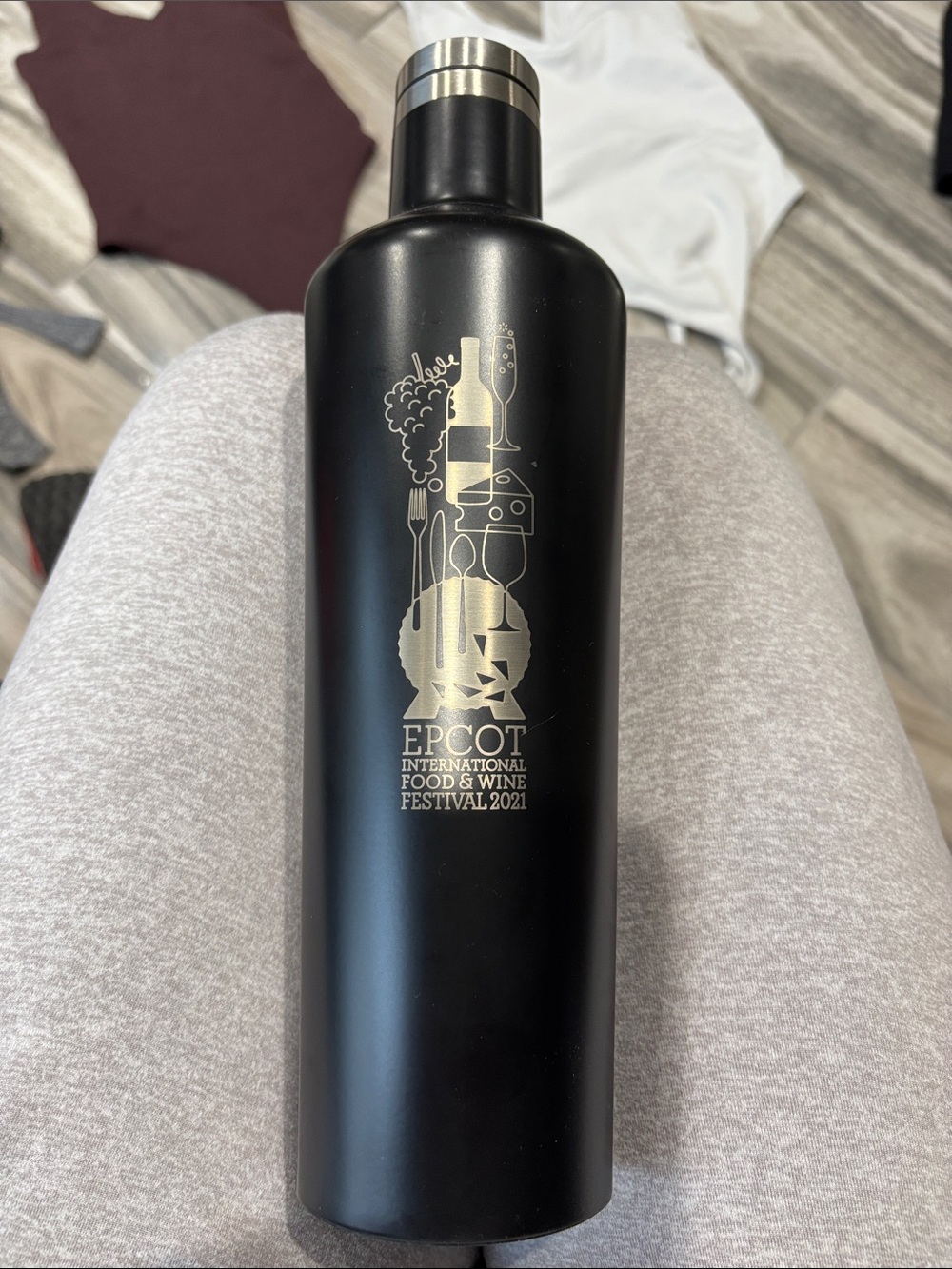 Corkcicle Black EPCOT International Food & Wine Festival 2021 wine Bottle